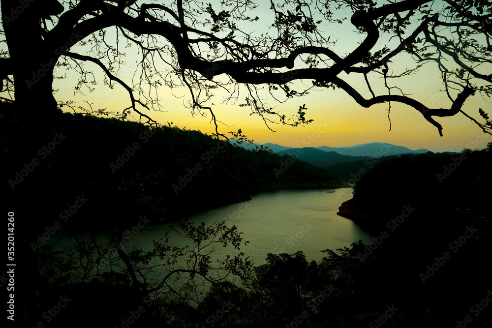 sunset on the river sunset on the river