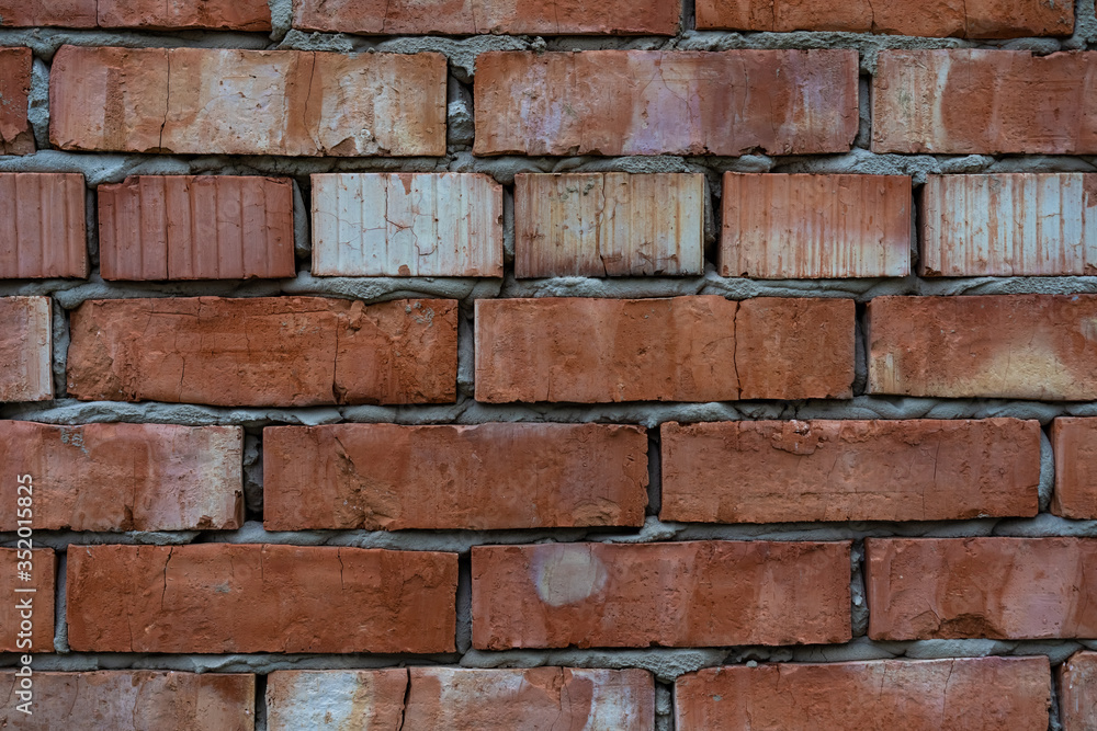 Obraz premium Red brick wall as background and texture