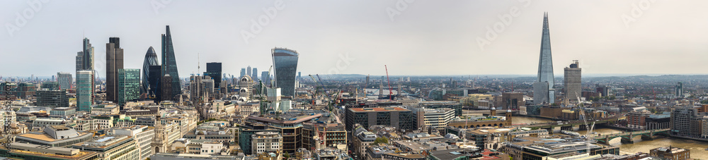 Fototapeta Panoramic aerial view of London