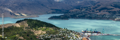 Christchurch in New Zealand. Panoramic view. photo