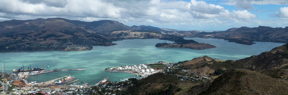 Christchurch in New Zealand. Panoramic view.