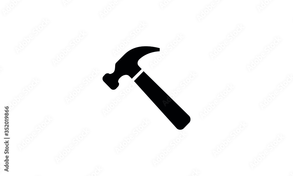 House repair hammer flat icon illustration House repair hammer flat icon illustration