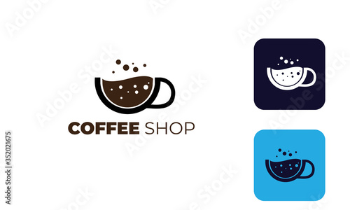 coffee shop logo, cafe logo or for  design mug or cup your brand