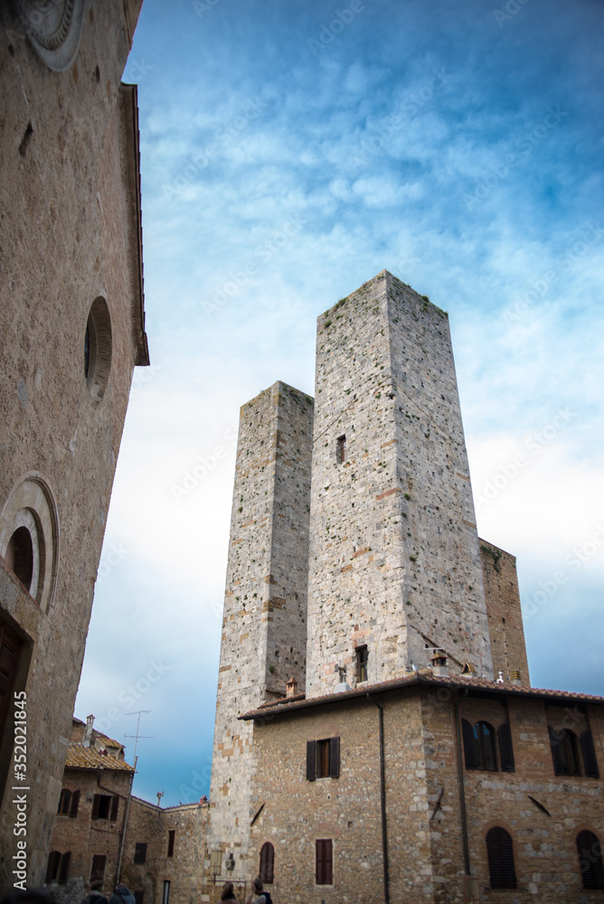view over medieval town of San Gimignano, Tuscany, Italy. view over medieval town of San Gimignano, Tuscany, Italy.