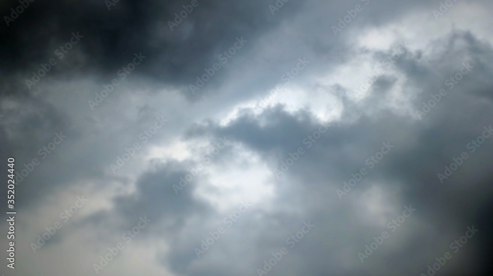 Storm clouds overtook the blue sky before the rain Storm clouds overtook the blue sky before the rain
