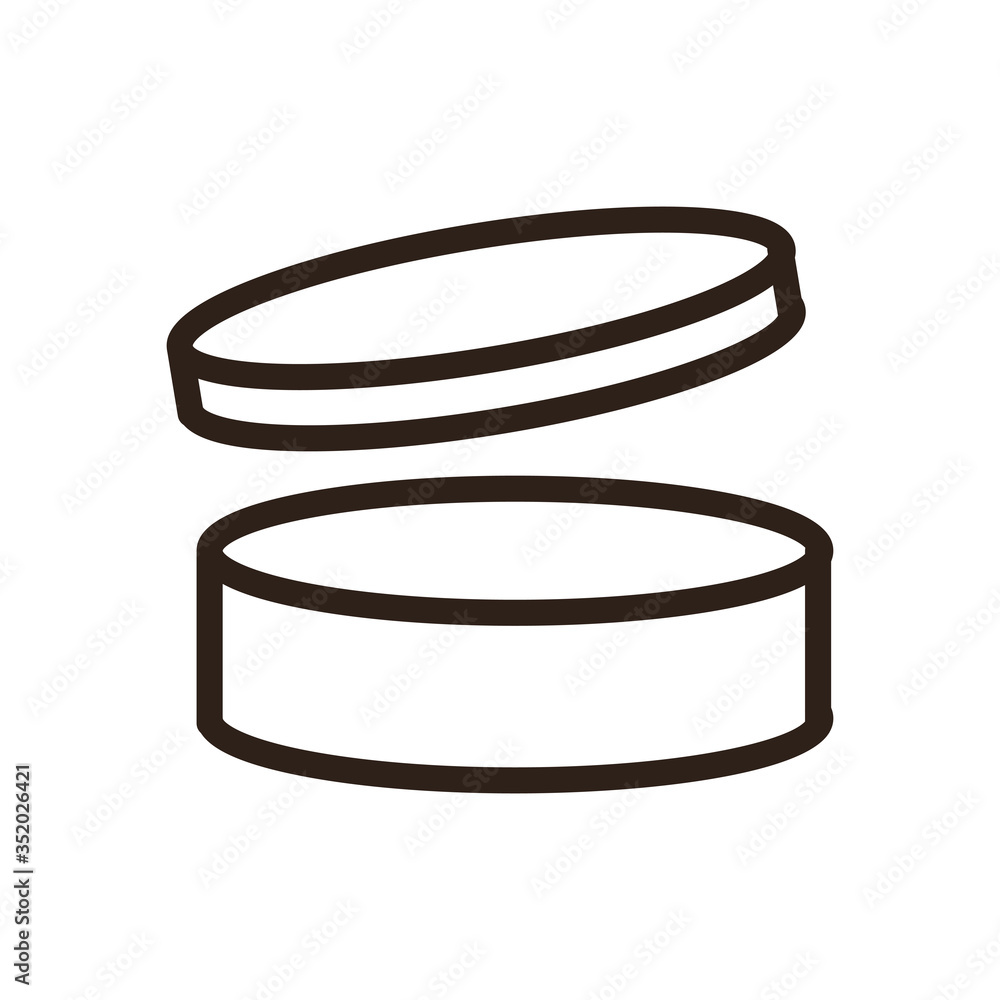 Box with circle shape flat style icon vector design Box with circle shape flat style icon vector design