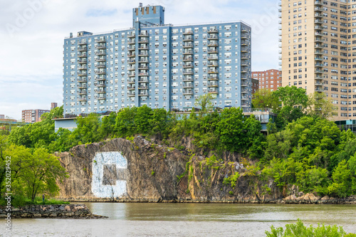 Photography Blue Residential Building Near The Henry Hudson Parkway and Inwood Hill Park