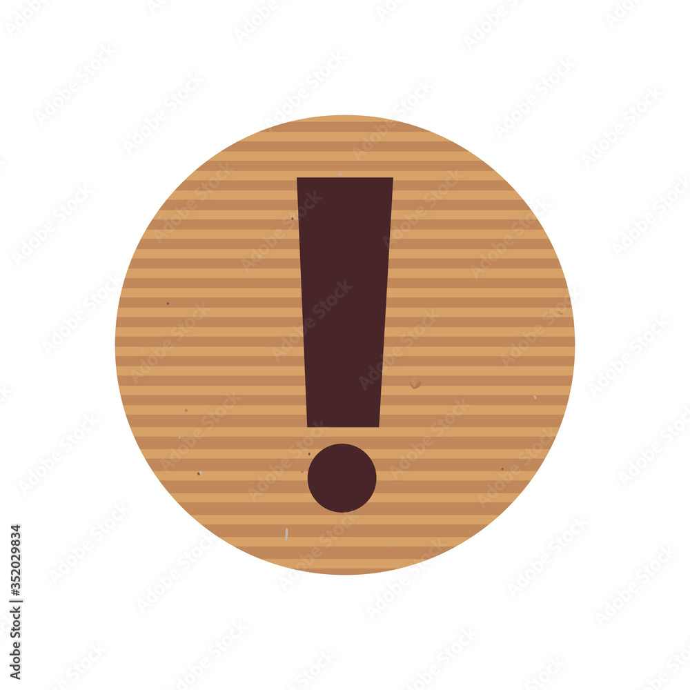 Exclamation mark line style icon vector design Exclamation mark line style icon vector design
