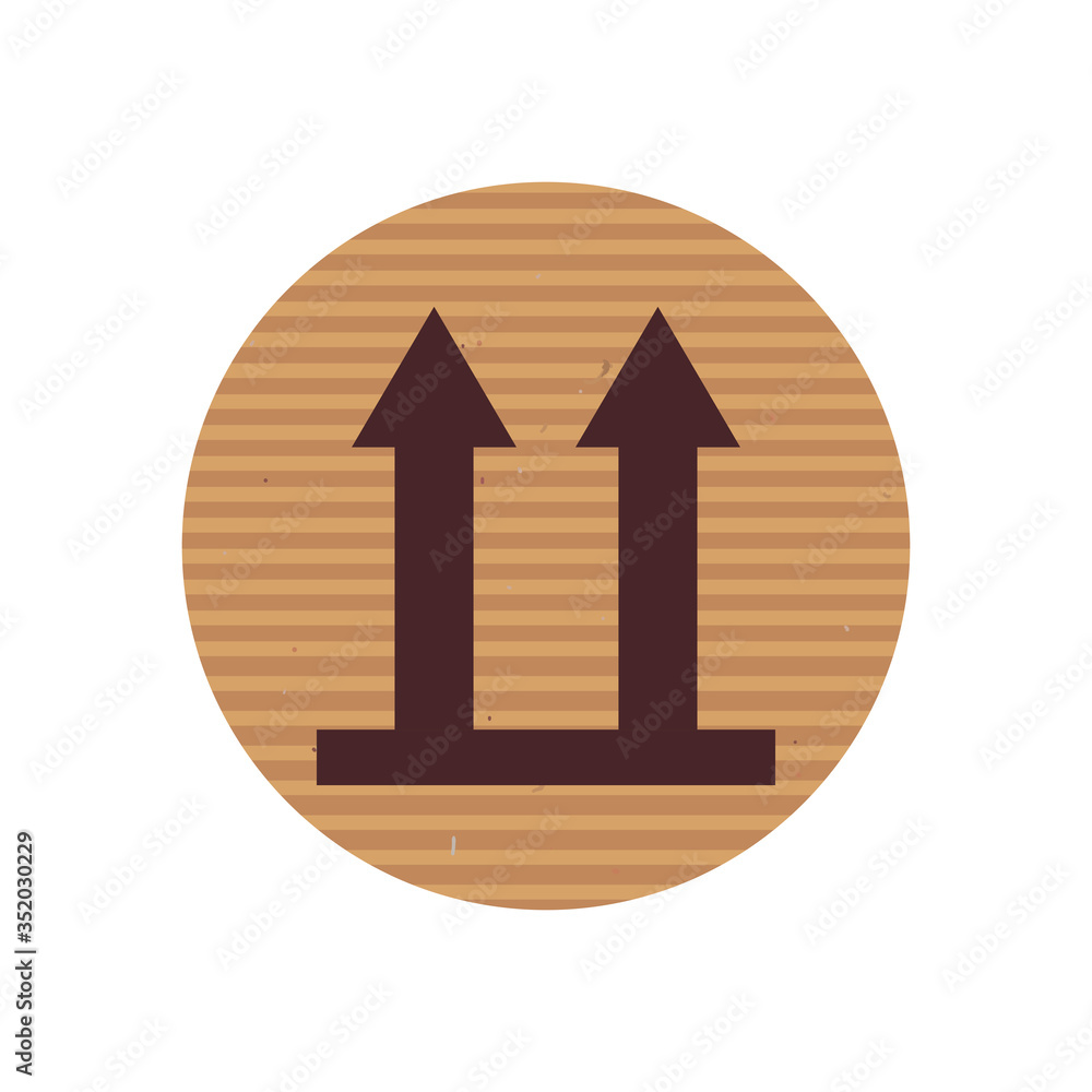 this side up line style icon vector design this side up line style icon vector design