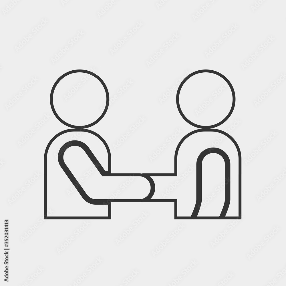business agreement icon vector illustration for website and graphic design business agreement icon vector illustration for website and graphic design
