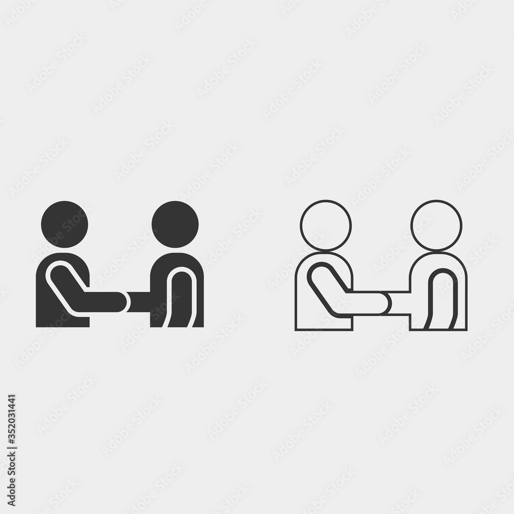 business agreement icon vector illustration for website and graphic design