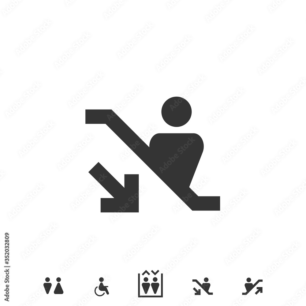 escalator icon vector illustration sign escalator icon vector illustration sign