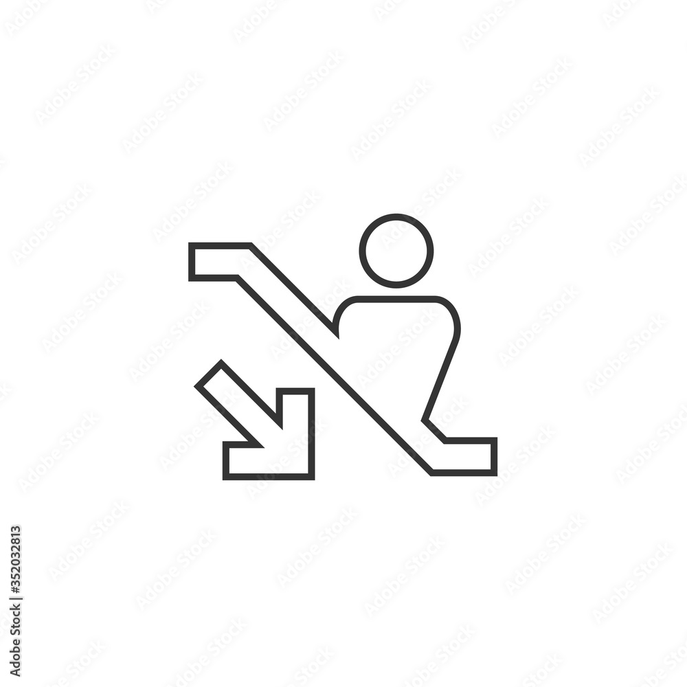 escalator icon vector illustration sign escalator icon vector illustration sign