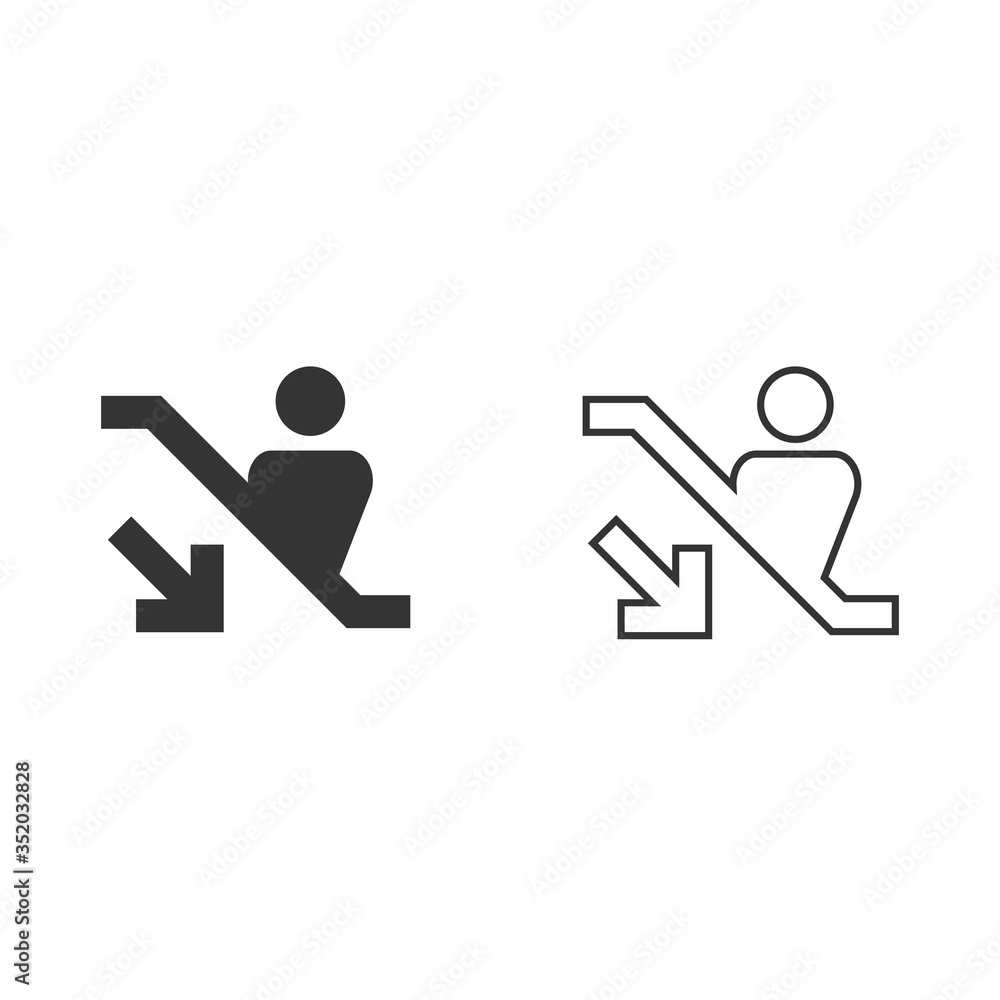 escalator icon vector illustration sign escalator icon vector illustration sign