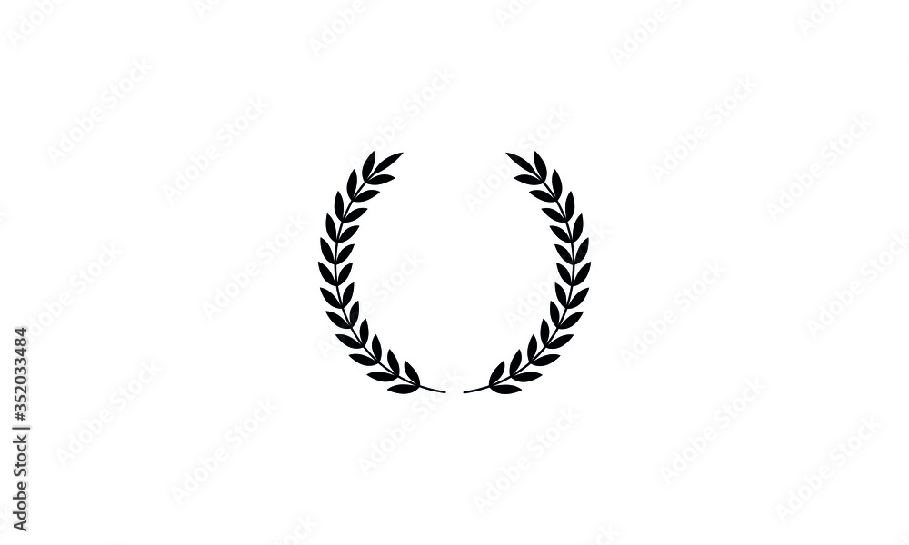 Laurel wreath , symbol of victory and power flat icon Laurel wreath , symbol of victory and power flat icon