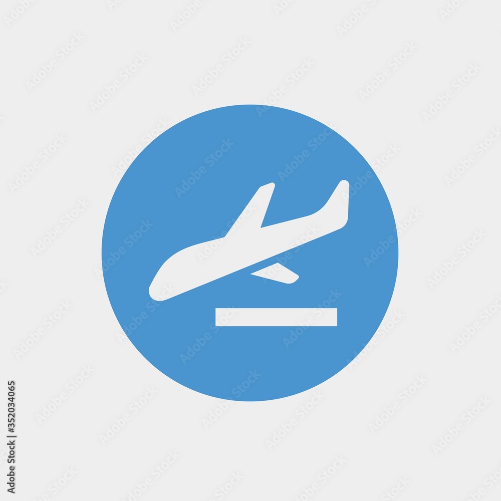 plane landing icon vector illustration for website and graphic design plane landing icon vector illustration for website and graphic design