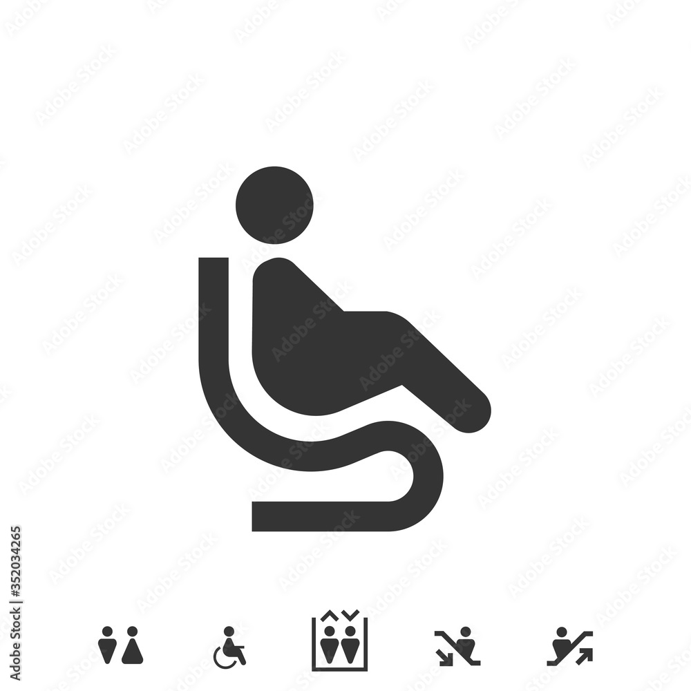 lounge seat icon vector illustration sign lounge seat icon vector illustration sign