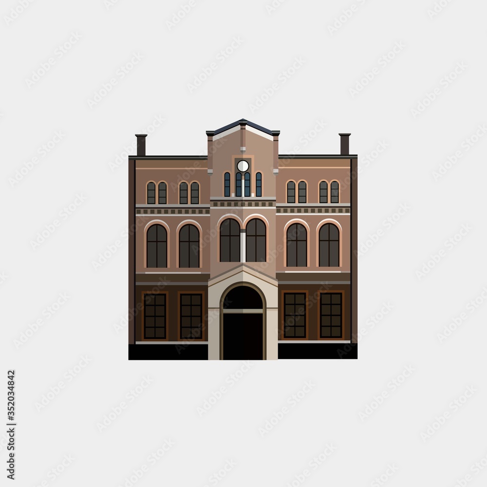 old building icon vector illustration for website and graphic design