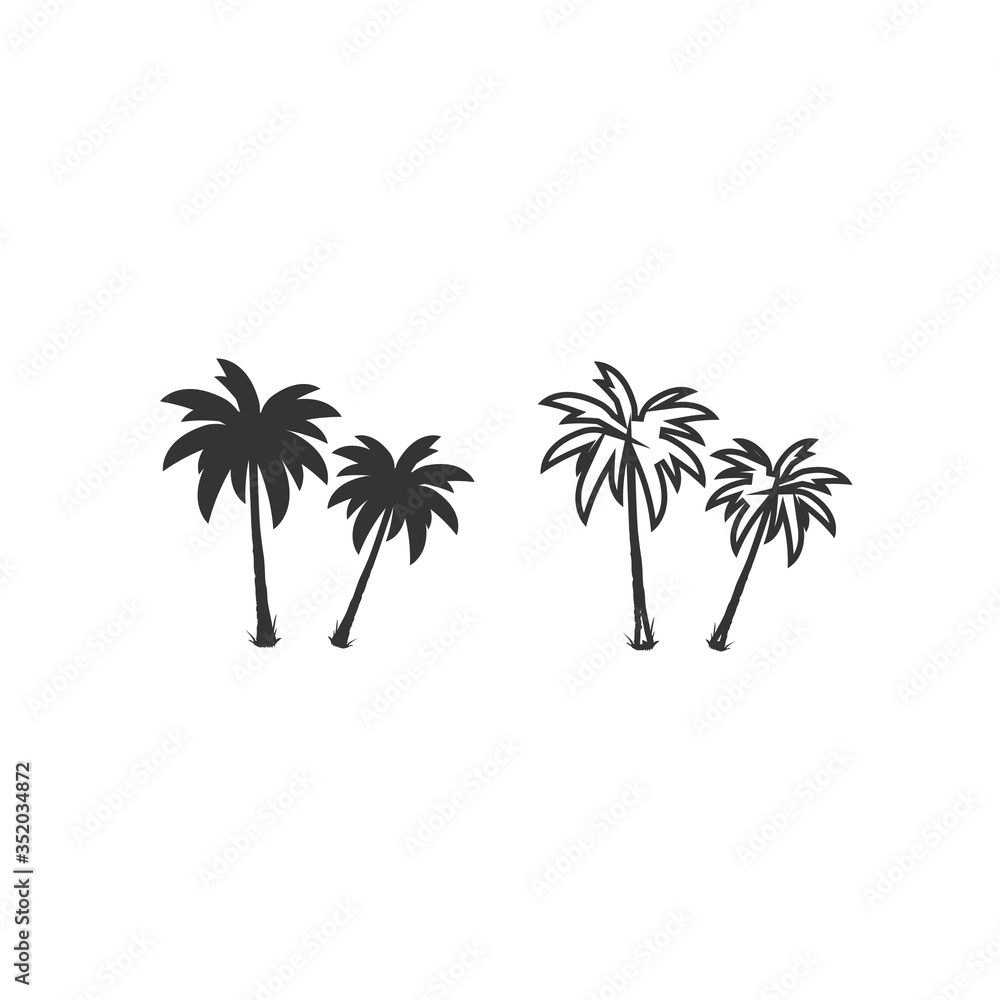 palm trees icon vector illustration sign
