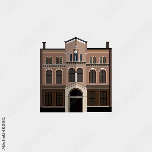 old building icon vector illustration for website and graphic design