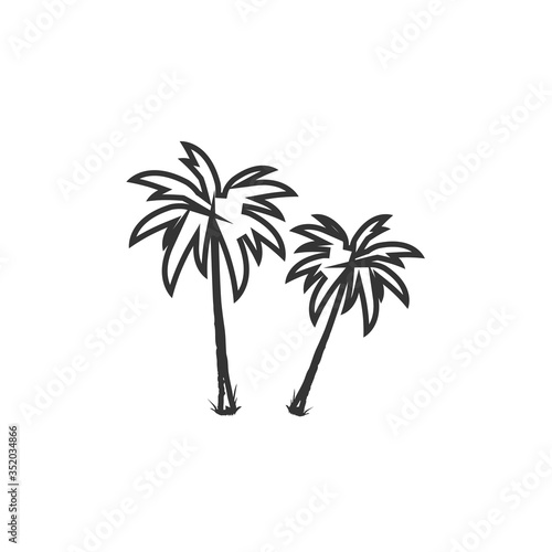 palm trees icon vector illustration sign © LiveLove