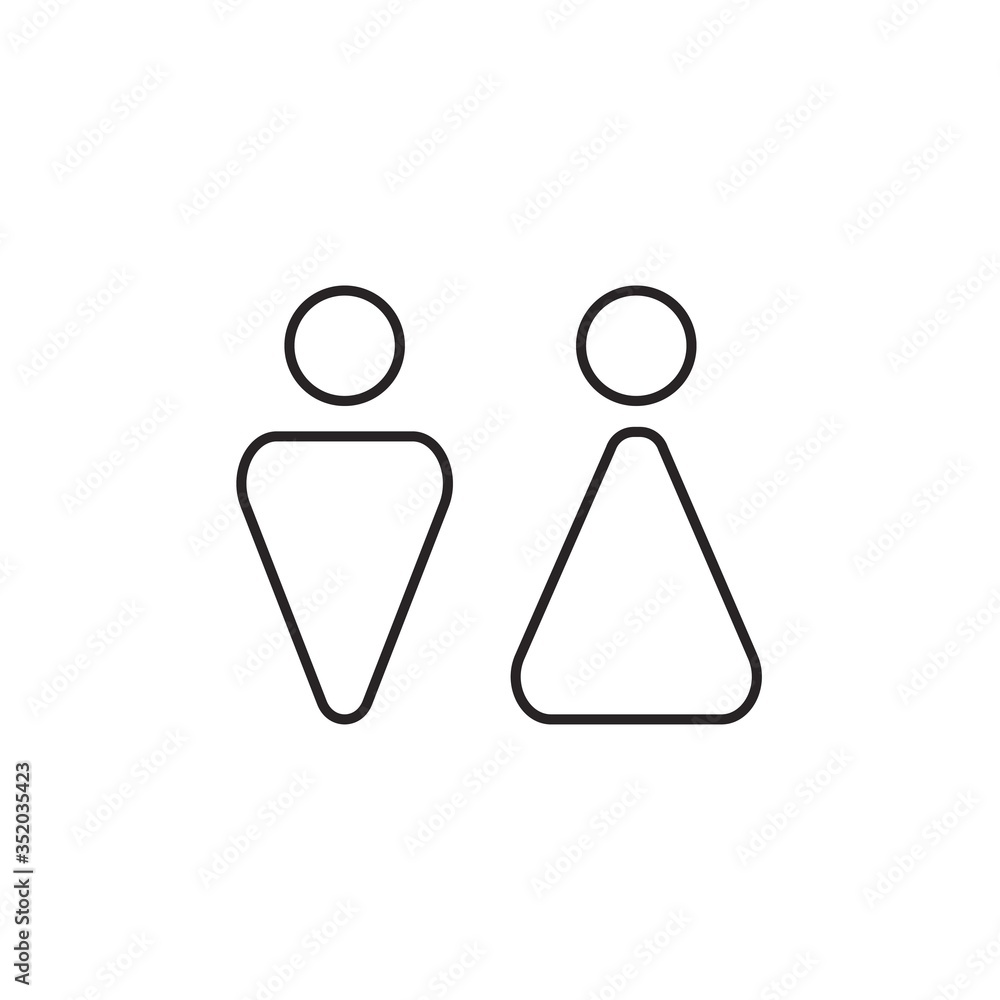 restroom icon vector illustration sign restroom icon vector illustration sign