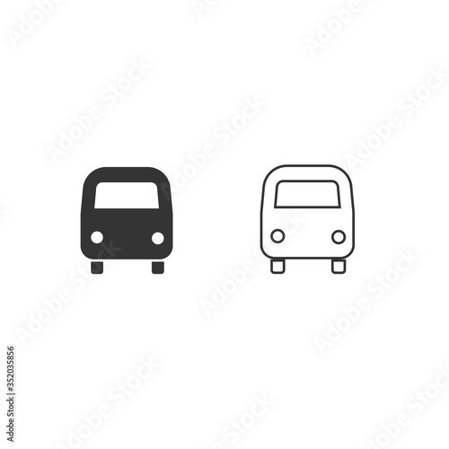 shuttle bus icon vector illustration sign