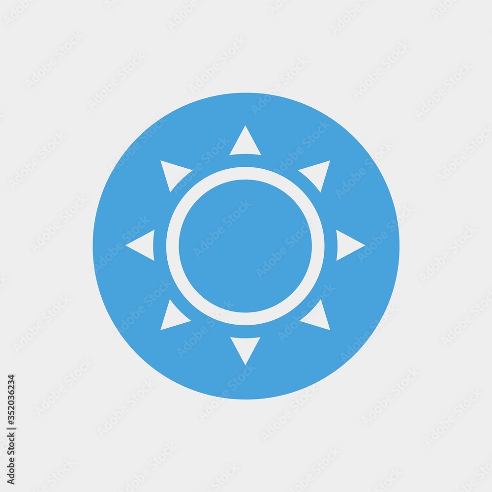 Fotografie sun icon vector illustration for website and graphic design