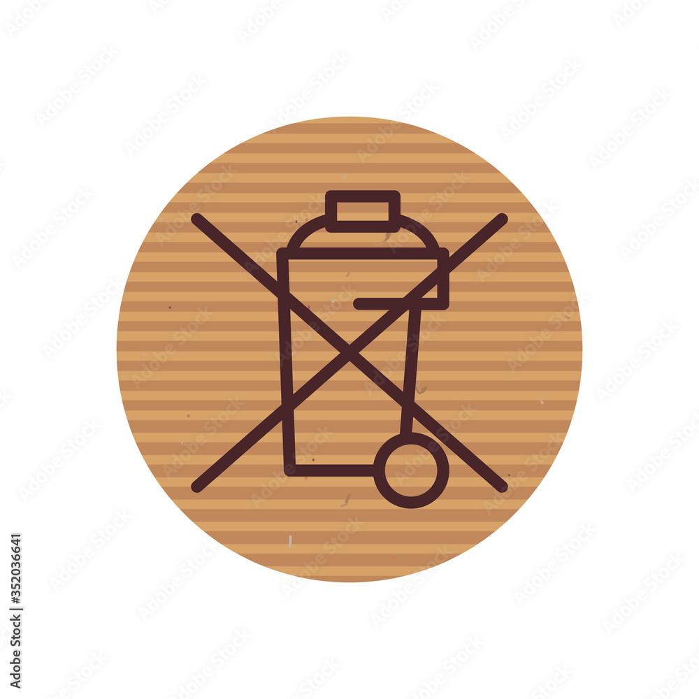 Isolated trash line style icon vector design Isolated trash line style icon vector design