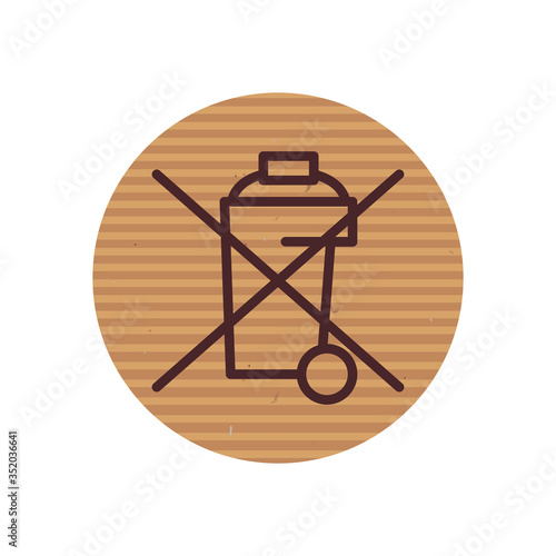 Isolated trash line style icon vector design