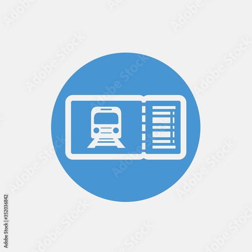 train ticket icon vector illustration for website and graphic design