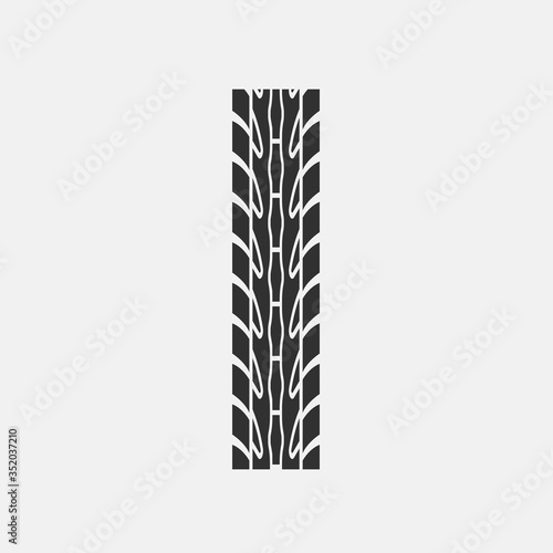 tyre marks icon vector illustration for website and graphic design