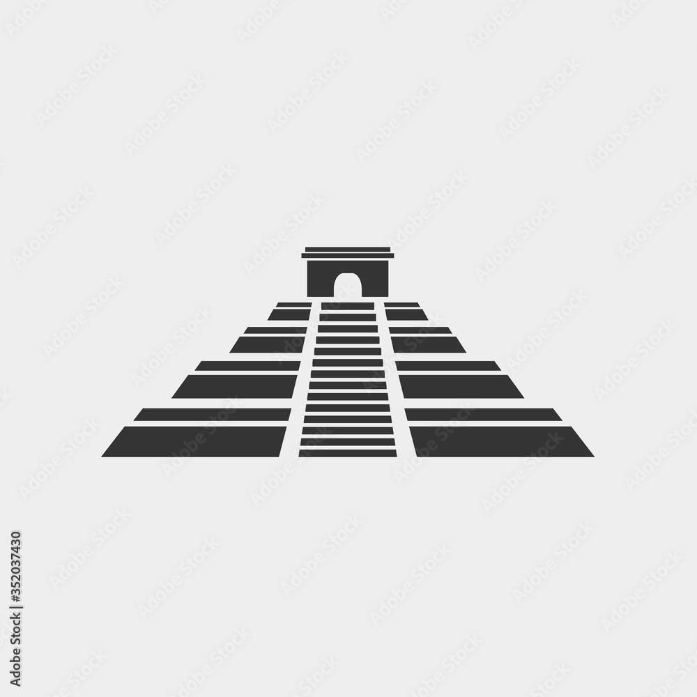Chichen Itza icon vector illustration for website and graphic design Chichen Itza icon vector illustration for website and graphic design