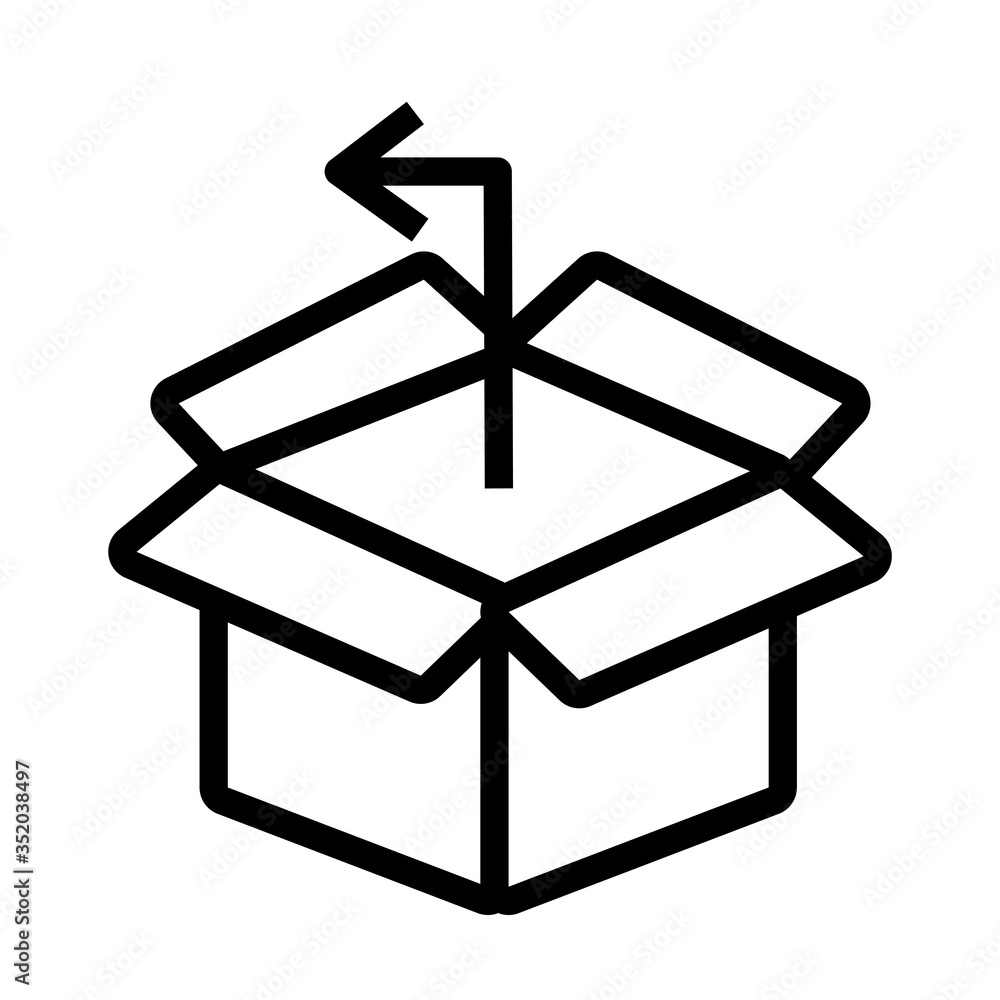 box and arrow delivery service flat style box and arrow delivery service flat style