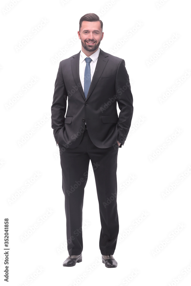 successful young business man . isolated on white successful young business man . isolated on white