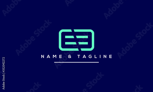 Alphabet letters monogram icon logo EE