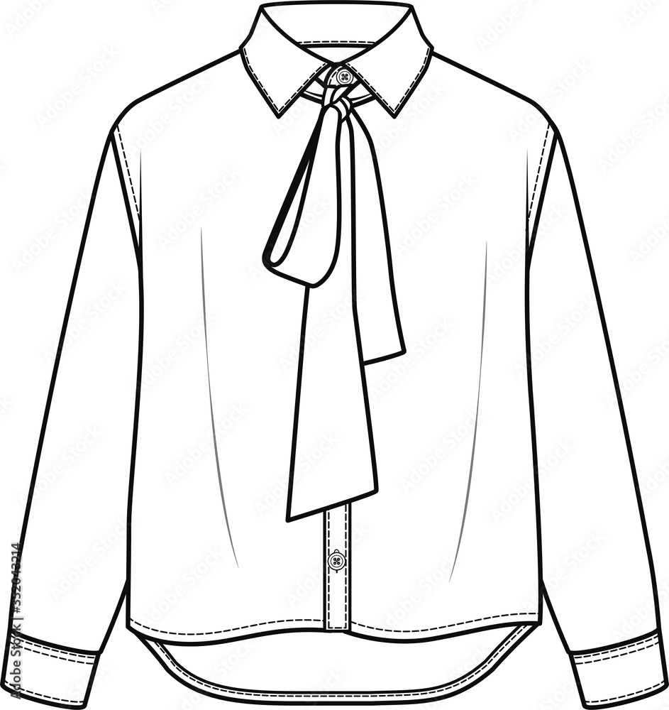 Women's Shirt Dress Fashion Flat Sketch / CAD Design / Fashion Technic –  JPFashionStudio
