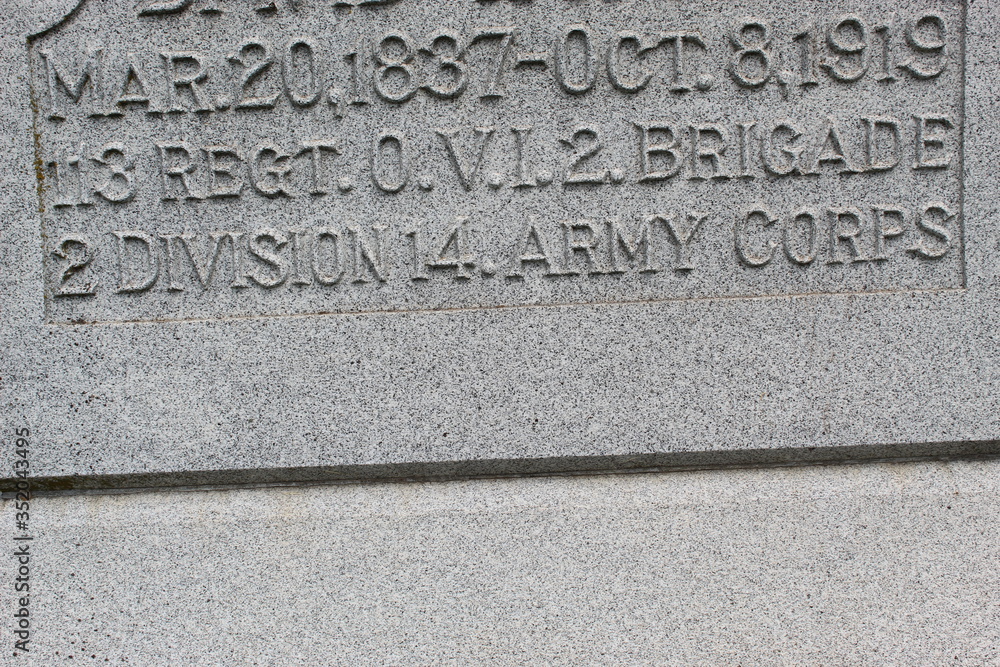 Civil War Vets head stone in cemetery