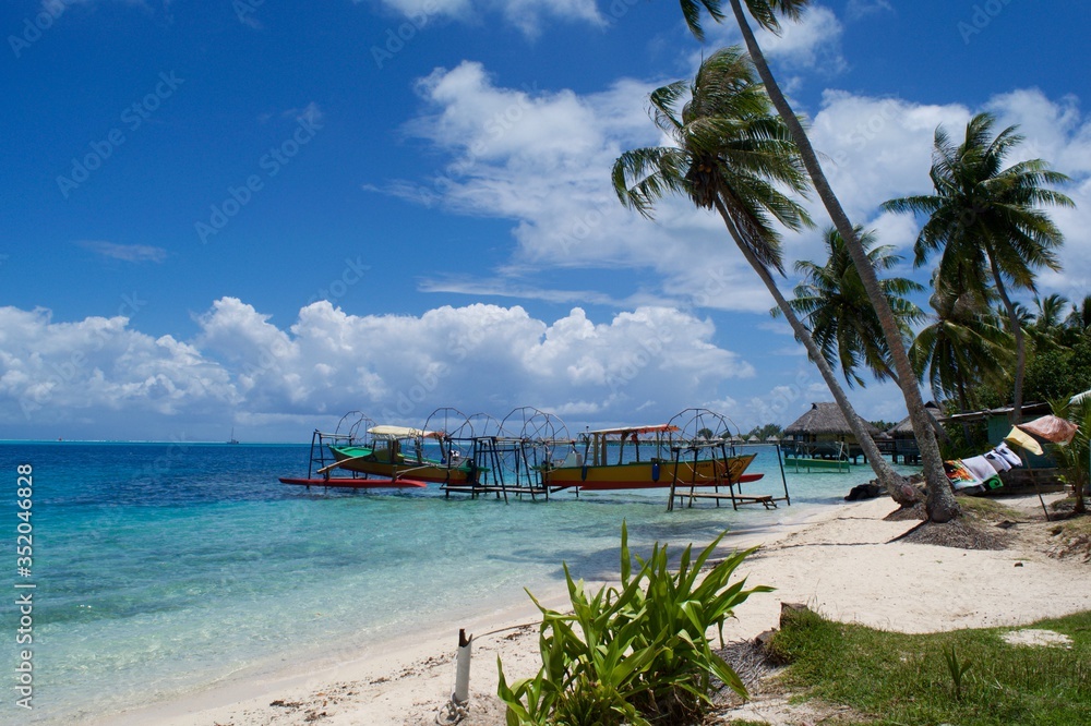 Obraz premium A beach In French Polynesia