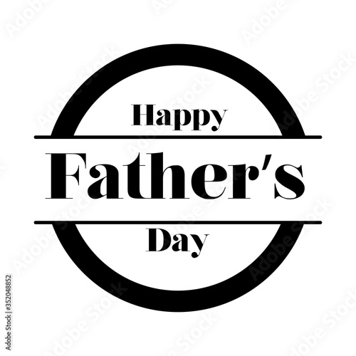 happy fathers day seal line style icon