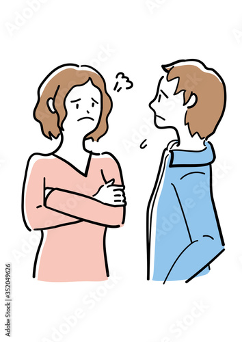 喧嘩をする男女