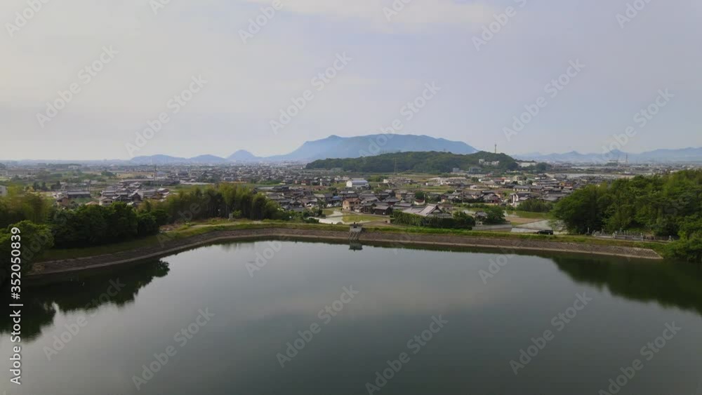 香川県野池空撮 香川県野池空撮