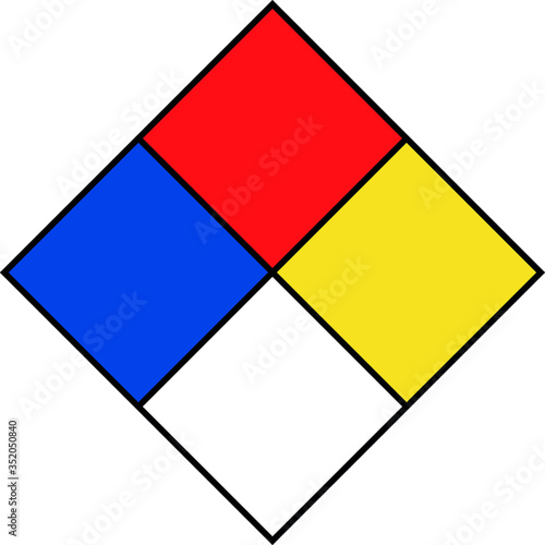 Blank NFPA 704 diamond sign , vector illustration