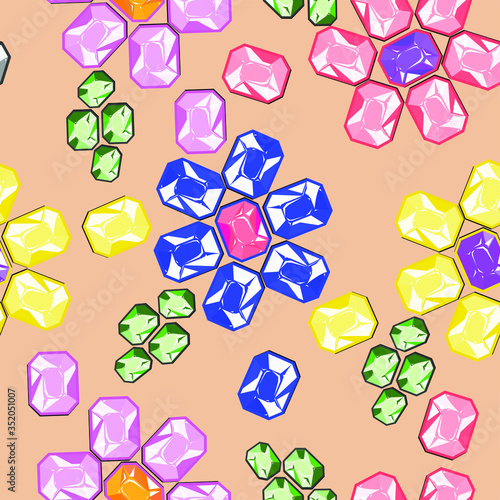 Cristal Flower Background Pattern Seamless