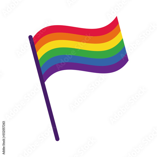 flag colors gay pride hand draw style