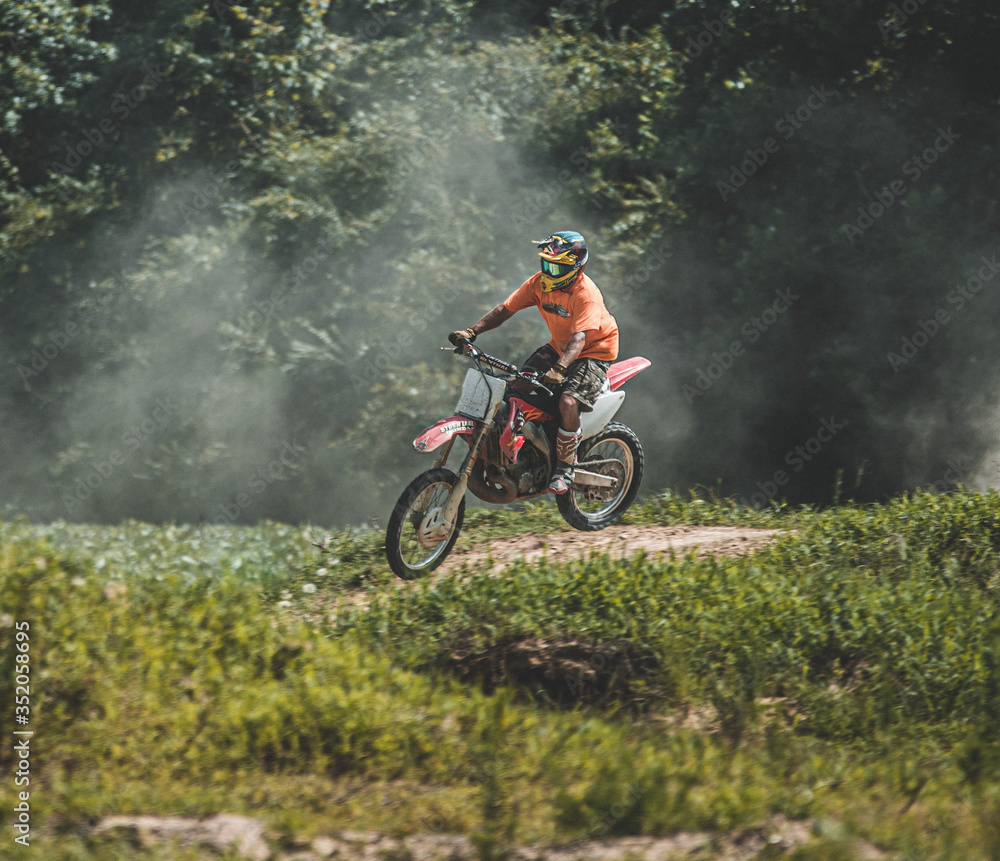 Naklejka premium biker in action