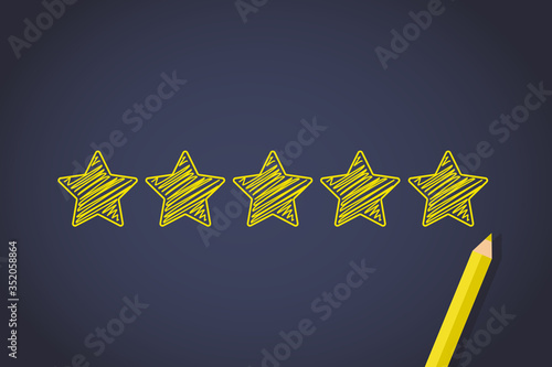 Yellow stars rating