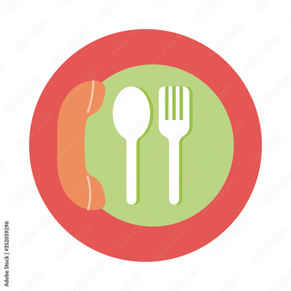 restaurant telephone with cutleries block style restaurant telephone with cutleries block style