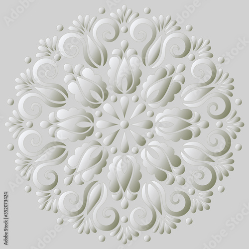 Mandala pattern white gradient good mood
