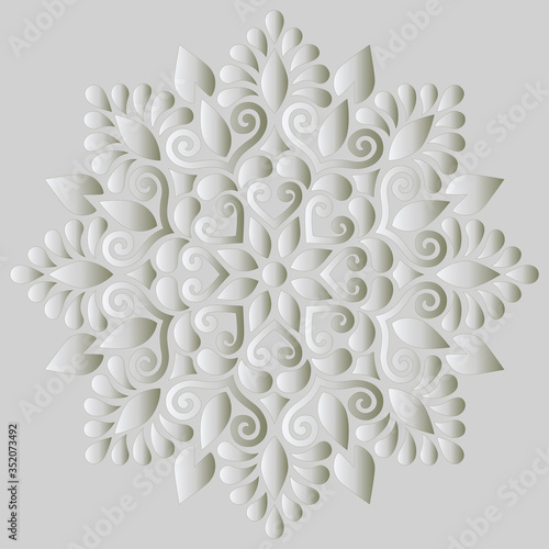 Mandala pattern white gradient good mood